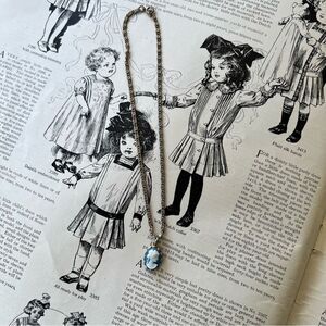 Vintage Childs Necklace Blue & White Cameo
Avon